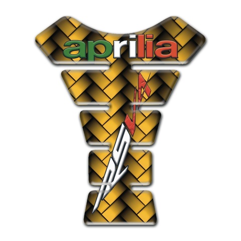Aprilia Tank Protector Yellow Mosaic Design RSV4 Style 