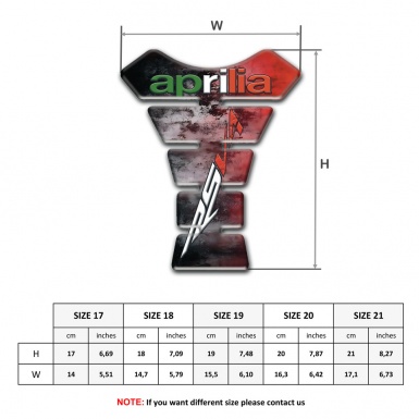 Aprilia Tank Fuse Mixed Colors Design RSV4 Model 
