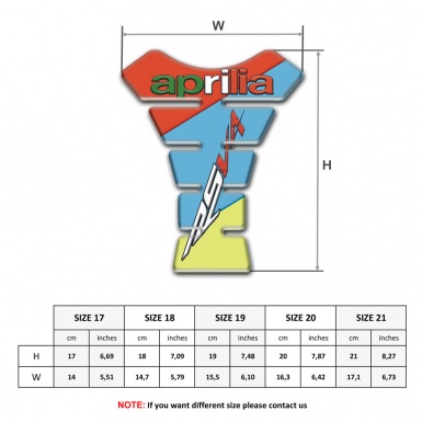 Aprilia Tank Guard Pads Fresh Colors Design RSV4 Model 