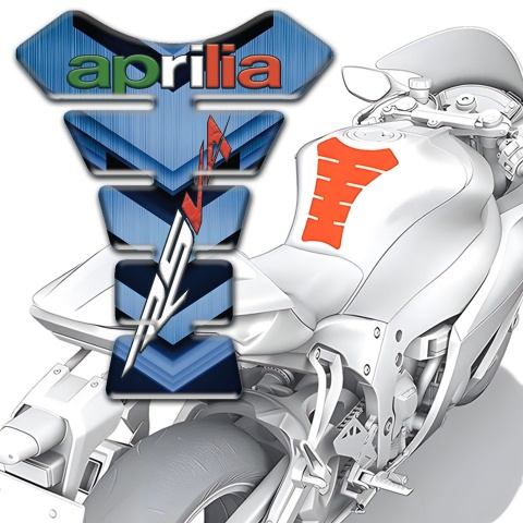 Aprilia Tank Guard Pads RSV4 Model Blue Design 