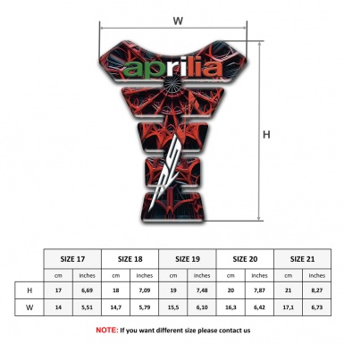 Aprilia Tank Guard Pads 3D Spider Web Decoration RSV4 Model 