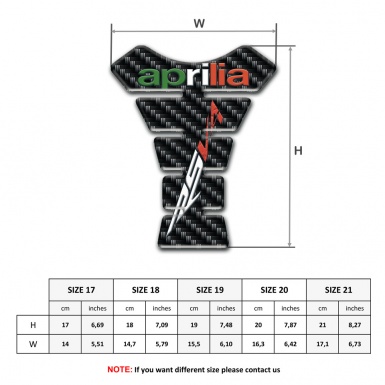 Aprilia Tank Pad Motorbike Drak Carbon RSV4 Edition 