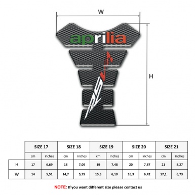 Aprilia Tank Protector Motorcycle Gray Decoration Model RSV4 Logo Type 
