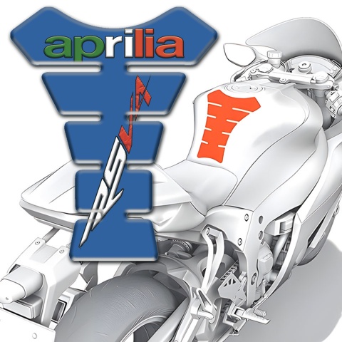 Aprilia Tank Fuse Blue Base RSV4 Logo 