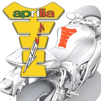 Aprilia Tank Protector Yellow Model RSV4 Logo 