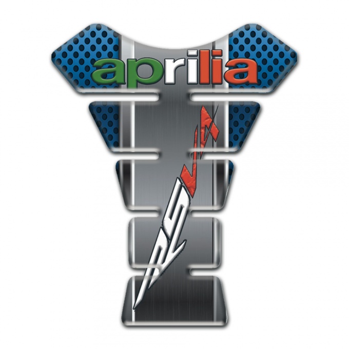 Aprilia Tank Pad Protector Blue Perforated Base RSV4 Logo 