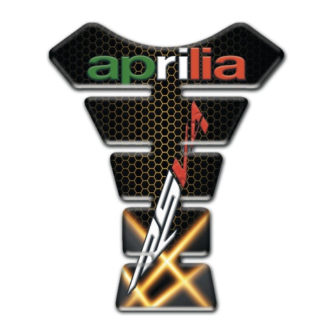 Aprilia Tank Fuse Orange Lights Base RSV4 Logo 
