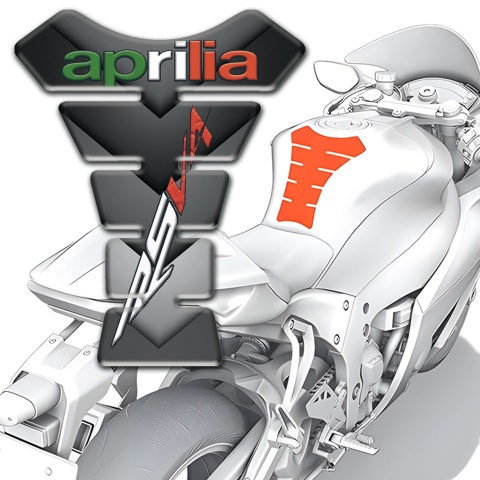 Aprilia Tank Protector Gray Nuances Details RSV4 Logo 