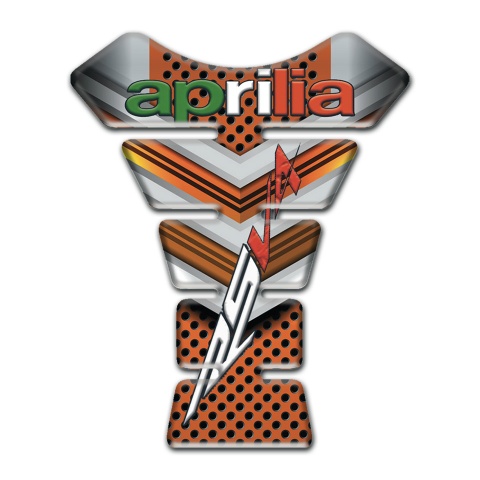 Aprilia Tank Pad Motorbike Copper Gray Base RSV4 Logo 