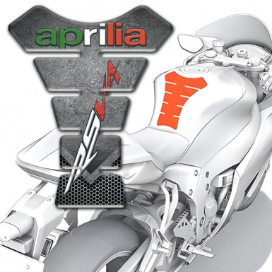 Aprilia Tank Pad Protector Scratched Stone Design RSV4 Logo 