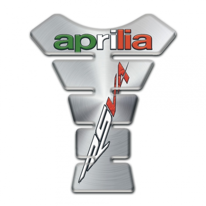 Aprilia Tank Pad Motorbike Silver Model with RSV4 Logo 