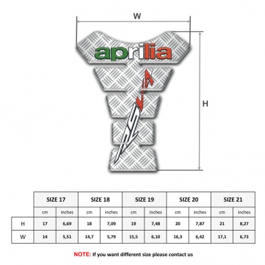 Aprilia Tank Pad Protector Crosssed Patterns Base RSV4 Logo 
