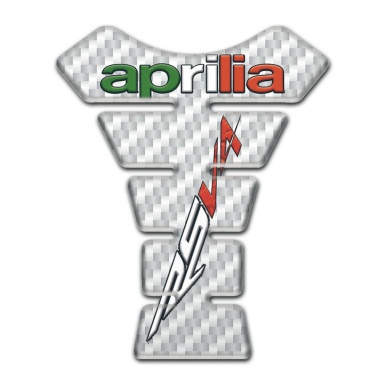 Aprilia Tank Fuse White Carbon RSV4 Logo 