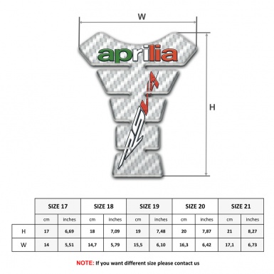 Aprilia Tank Fuse White Carbon RSV4 Logo 