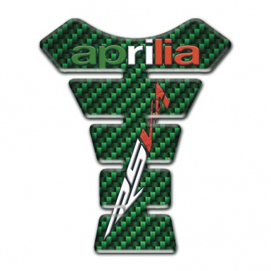 Aprilia Tank Pad Motorbike Green Carbon RSV4 Logo 
