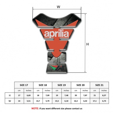 Aprilia Tank Pad Motorbike Gray Black Base Modern Logo Style 