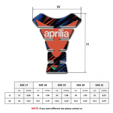 Aprilia Tank Protector Red Blue Patterns Modern Logo 