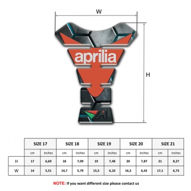 Aprilia Tank Guard Pads Gray Figures Base Modern Logo 
