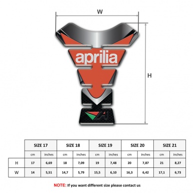 Aprilia Tank Fuse Chromed Base Modern Logo 