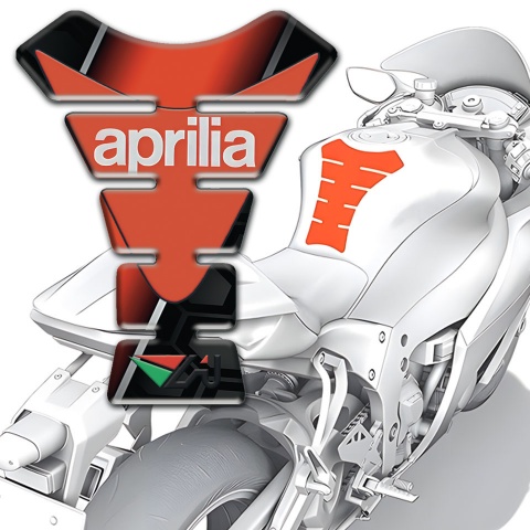 Aprilia Tank Fuse Red Black Base Modern Logho Style 