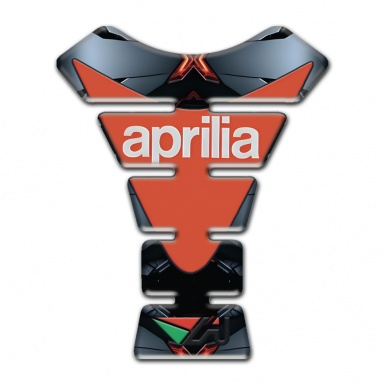 Aprilia Tank Pad Motorbike Gray Torn Effect Modern Logo 