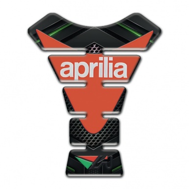 Aprilia Tank Guard Pads Orange Logo Print 
