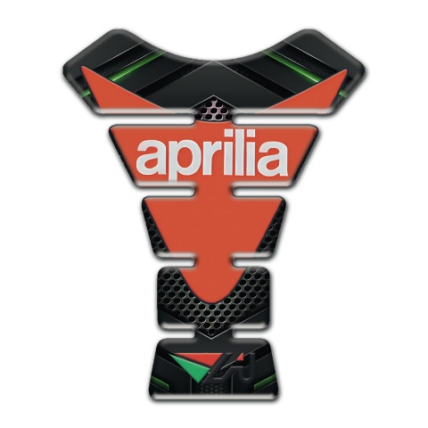 Aprilia Tank Guard Pads Orange Logo Print 