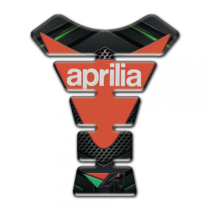 Aprilia Tank Guard Pads Orange Logo Print 