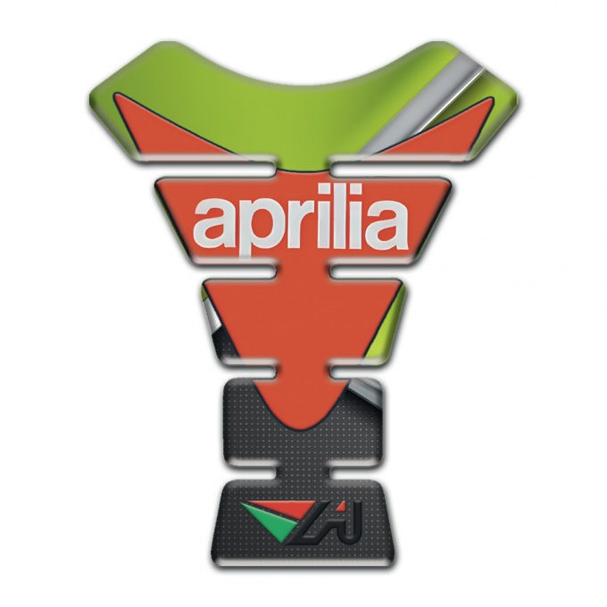 Aprilia Tank Fuse Green Black Base Orange Logo 