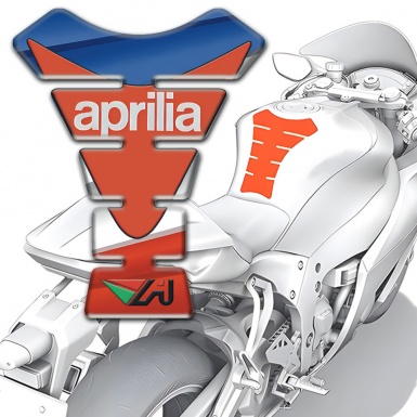 Aprilia Tank Protector Colorful Base Orange Logo 