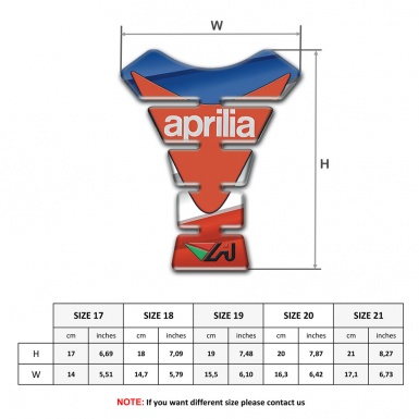 Aprilia Tank Protector Colorful Base Orange Logo 
