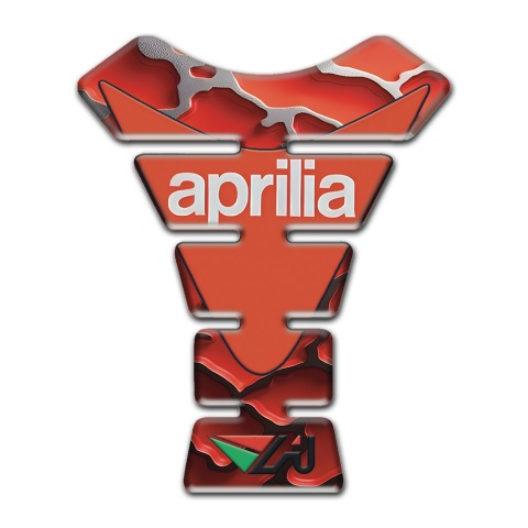Aprilia Tank Guard Pads Red Clouds Effect base Modern Logo 