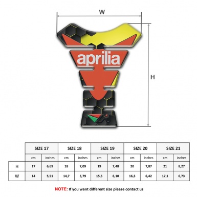 Aprilia Tank Pad Motorbike Stylish Model with Modern Logo 