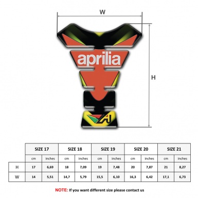Aprilia Tank Protector Green Yellow Patterns Background Orange Print Logo 