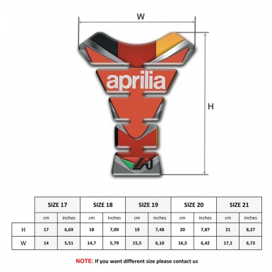 Aprilia Tank Guard Pads Multicolored Variant 