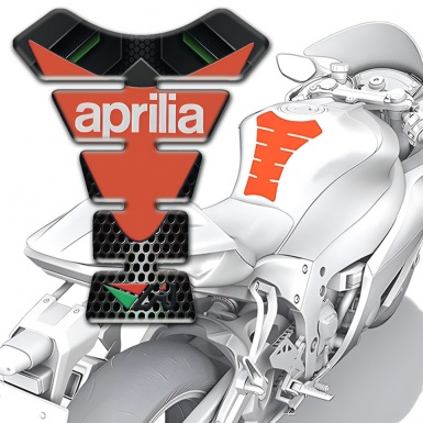 Aprilia Tank Protector High-Quality  Orange Print Logo 