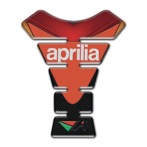 Aprilia Tank Guard Pads Stylish Version with Orange logo 