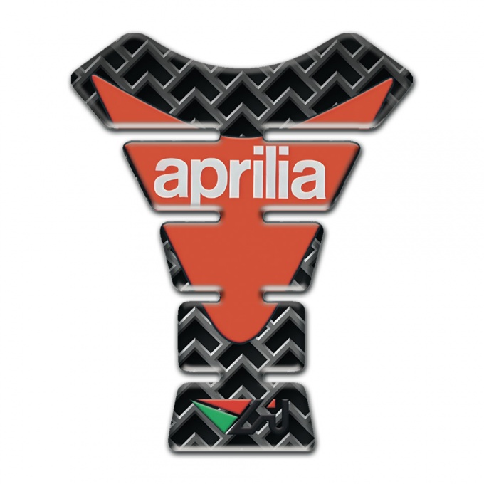 Aprilia Tank Pad Motorbike Metal Grid Background Orange Loog 
