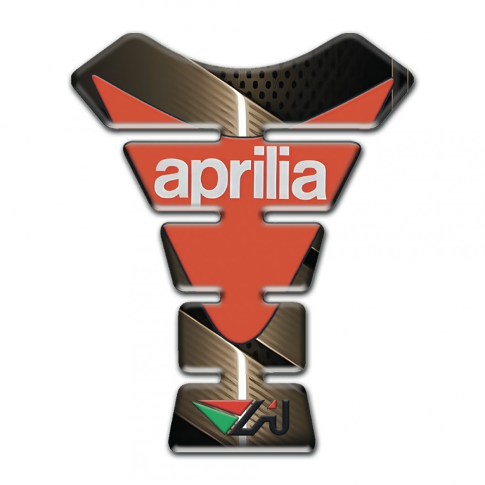 Aprilia Tank Protector Bronze Base Orange Logo 