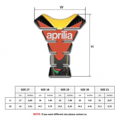 Aprilia Tank Pad Protector Yellow Motive Moodern Logo 