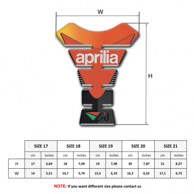 Aprilia Tank Pad Motorbike Racing Edition Motorcycle Silicone Sticker 