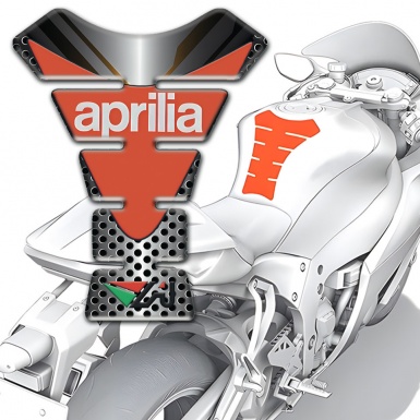 Aprilia Tank Pad Protector Stylish design with Orange Logo print 