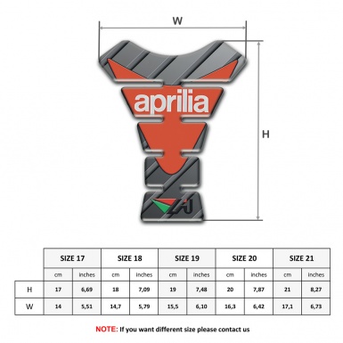 Aprilia Tank Fuse Diagonal Gray Patterns Base Orange Print Logo 