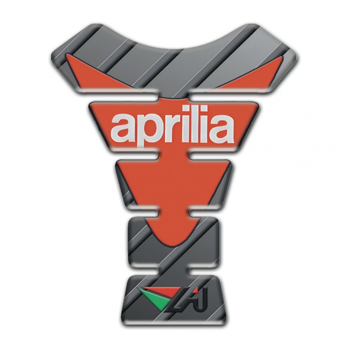 Aprilia Tank Fuse Diagonal Gray Patterns Base Orange Print Logo 