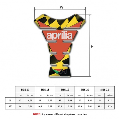 Aprilia Tank Pad Motorbike Yellow Black Flag Edition 