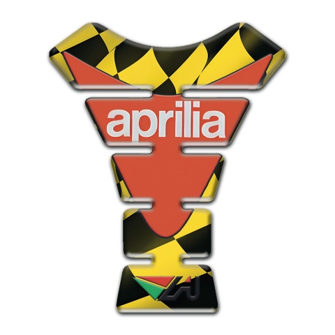 Aprilia Tank Pad Motorbike Yellow Black Flag Edition 