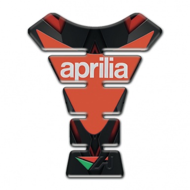 Aprilia Tank Pad Motorbike Anti Slip Sticker with Orange Plate Logo 