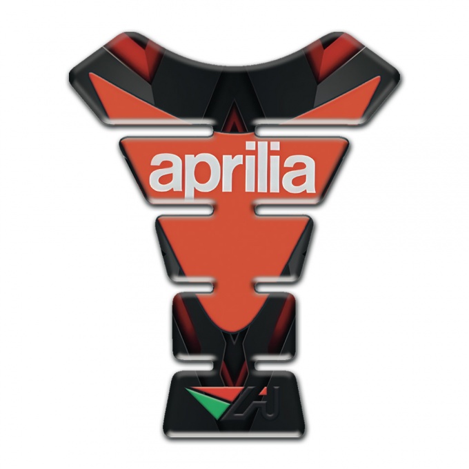 Aprilia Tank Pad Motorbike Anti Slip Sticker with Orange Plate Logo 