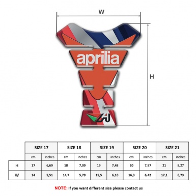 Aprilia Tank Protector Multicolored Base Modern logo 