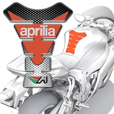 Aprilia Tank Fuse Silver Black Silicone Sticker